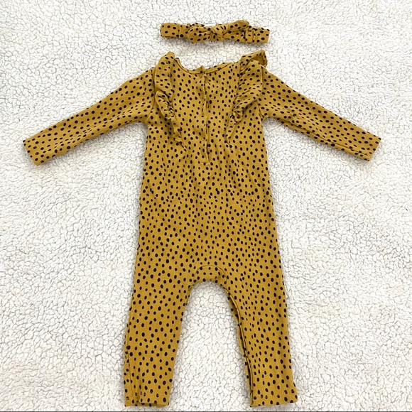 Jessica Simpson Cheetah Spot Jumpsuit w headband - Picture 2 of 2